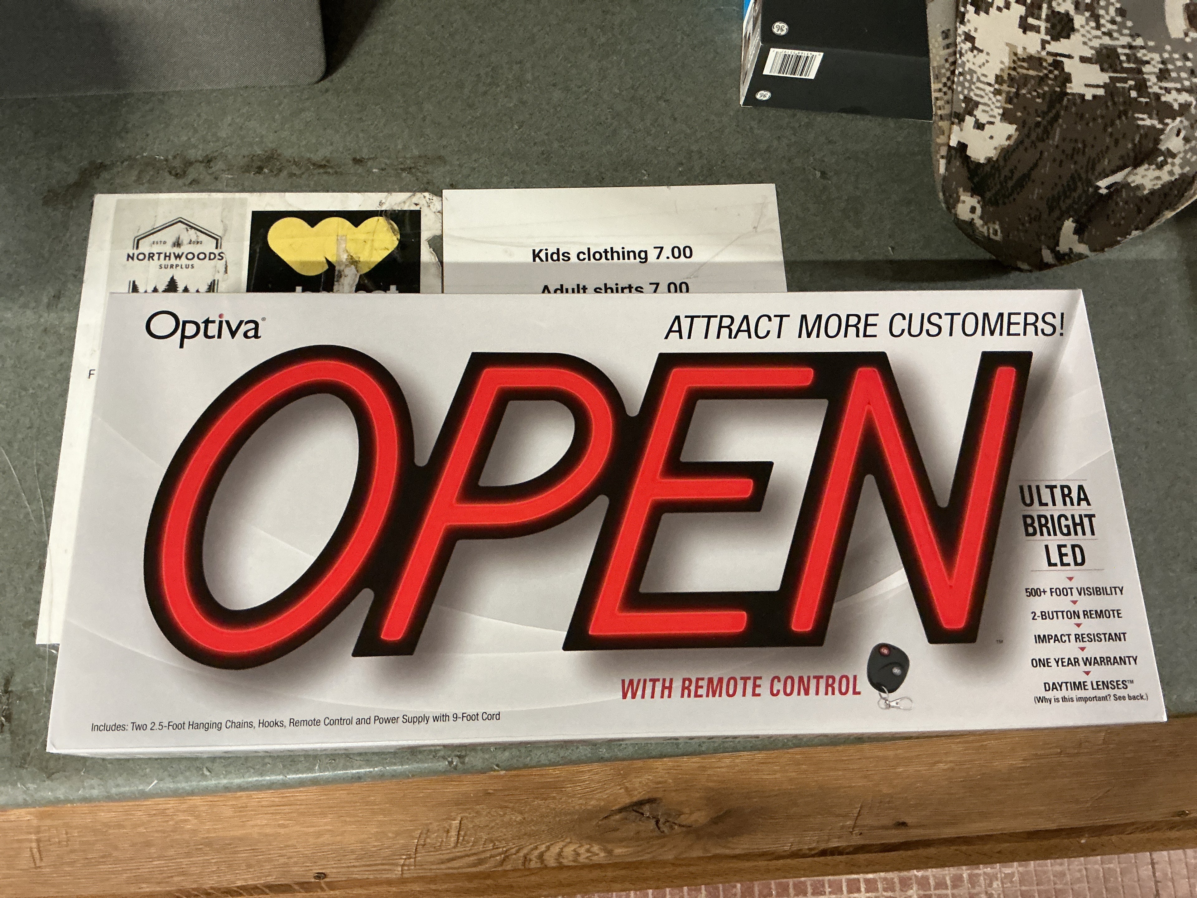 Optiva Open Sign