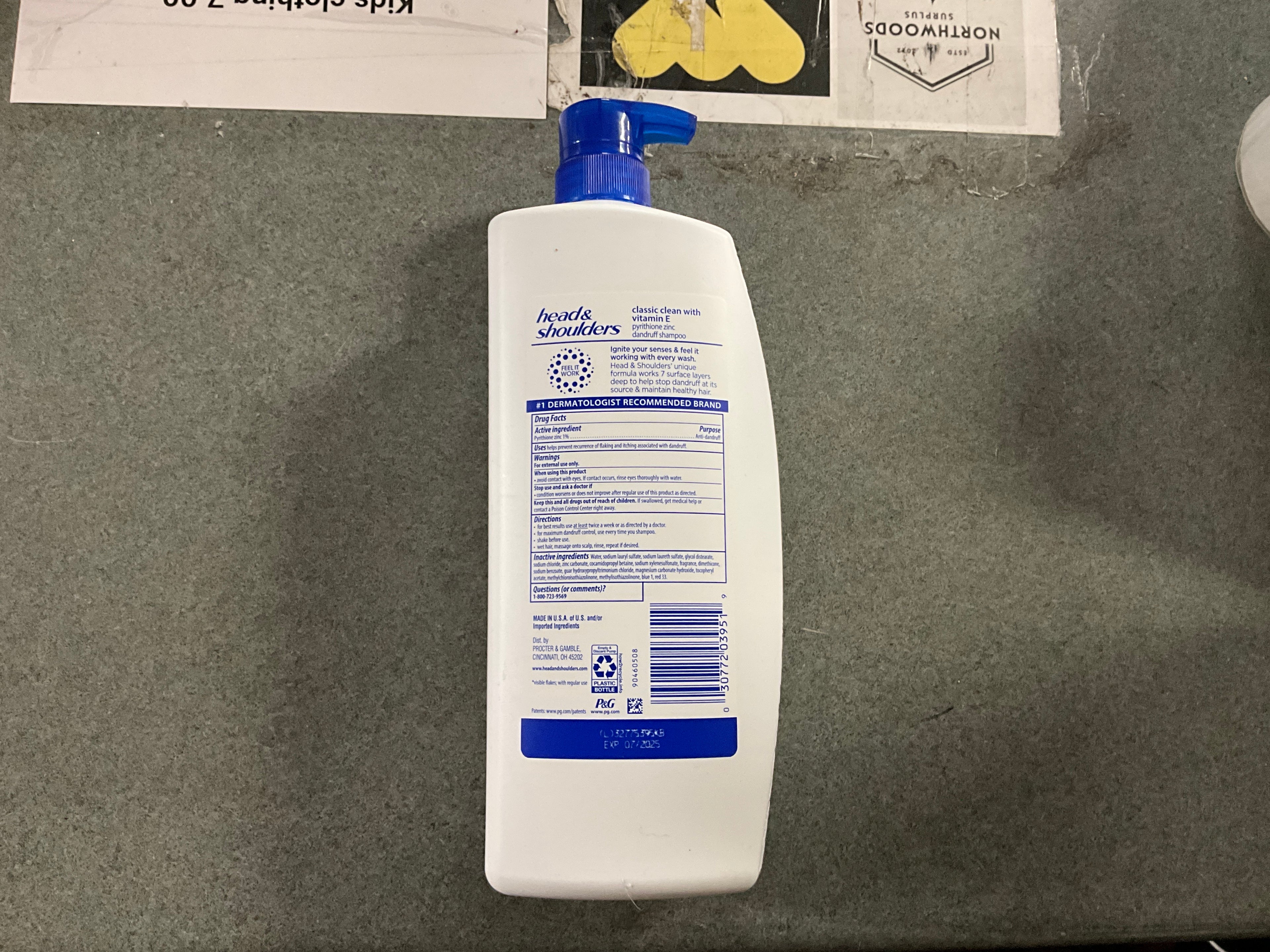 Head and shoulders shampoo