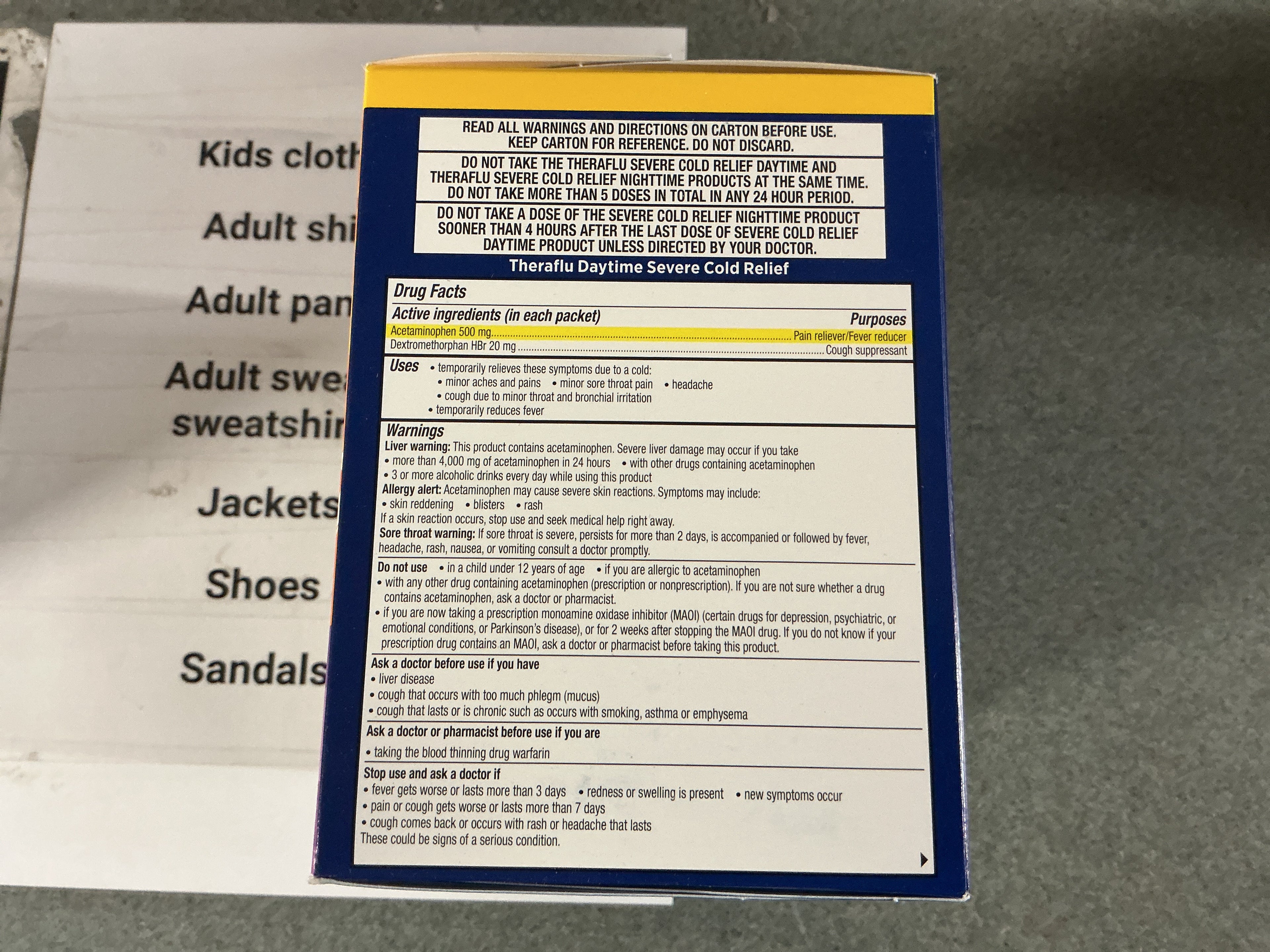 Theraflu Severe Cold Relief