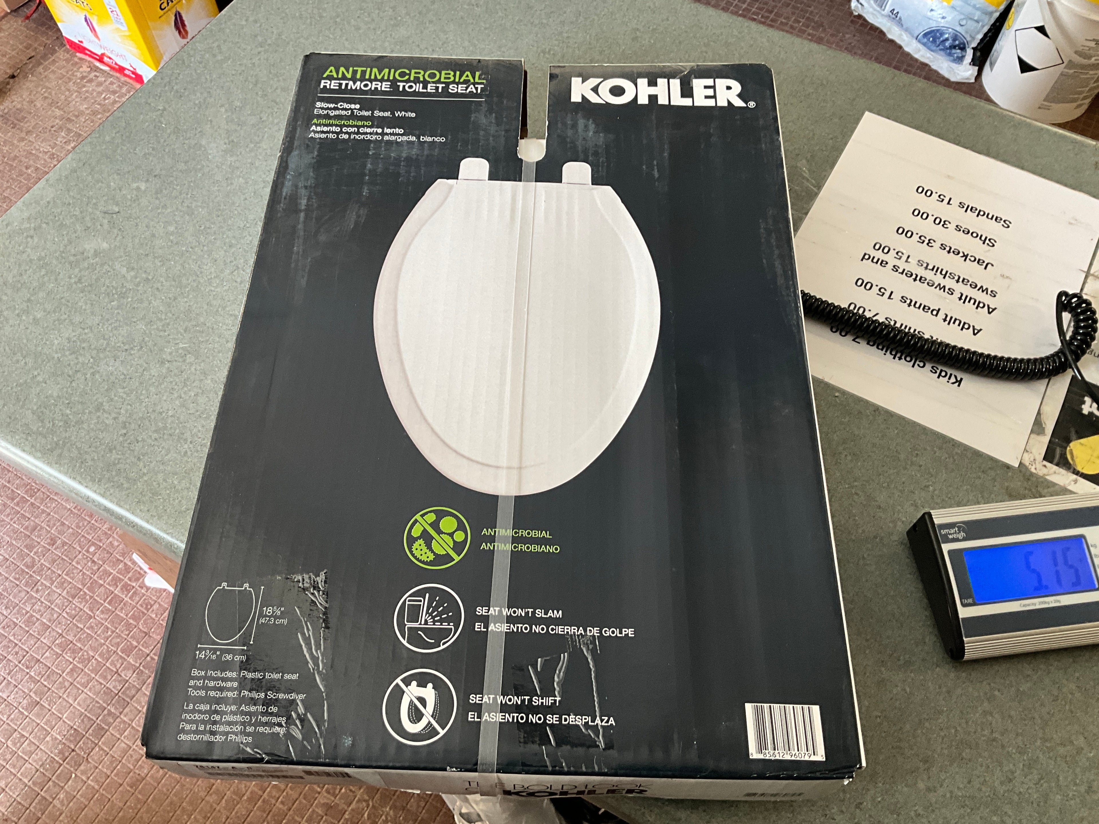 Kohler toilet seat