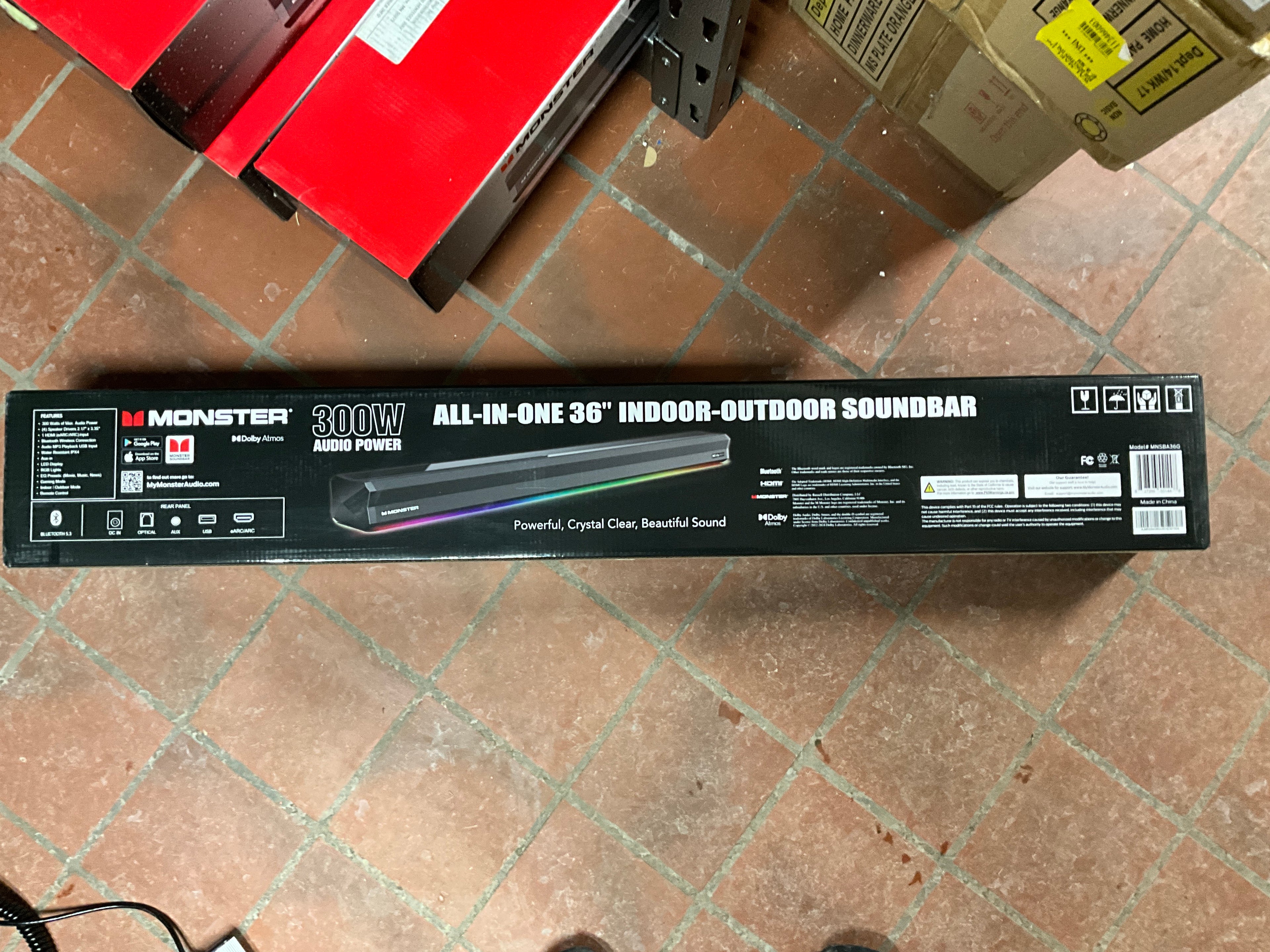 Monster 300 W all in 36 inch indoor outdoor sound bar