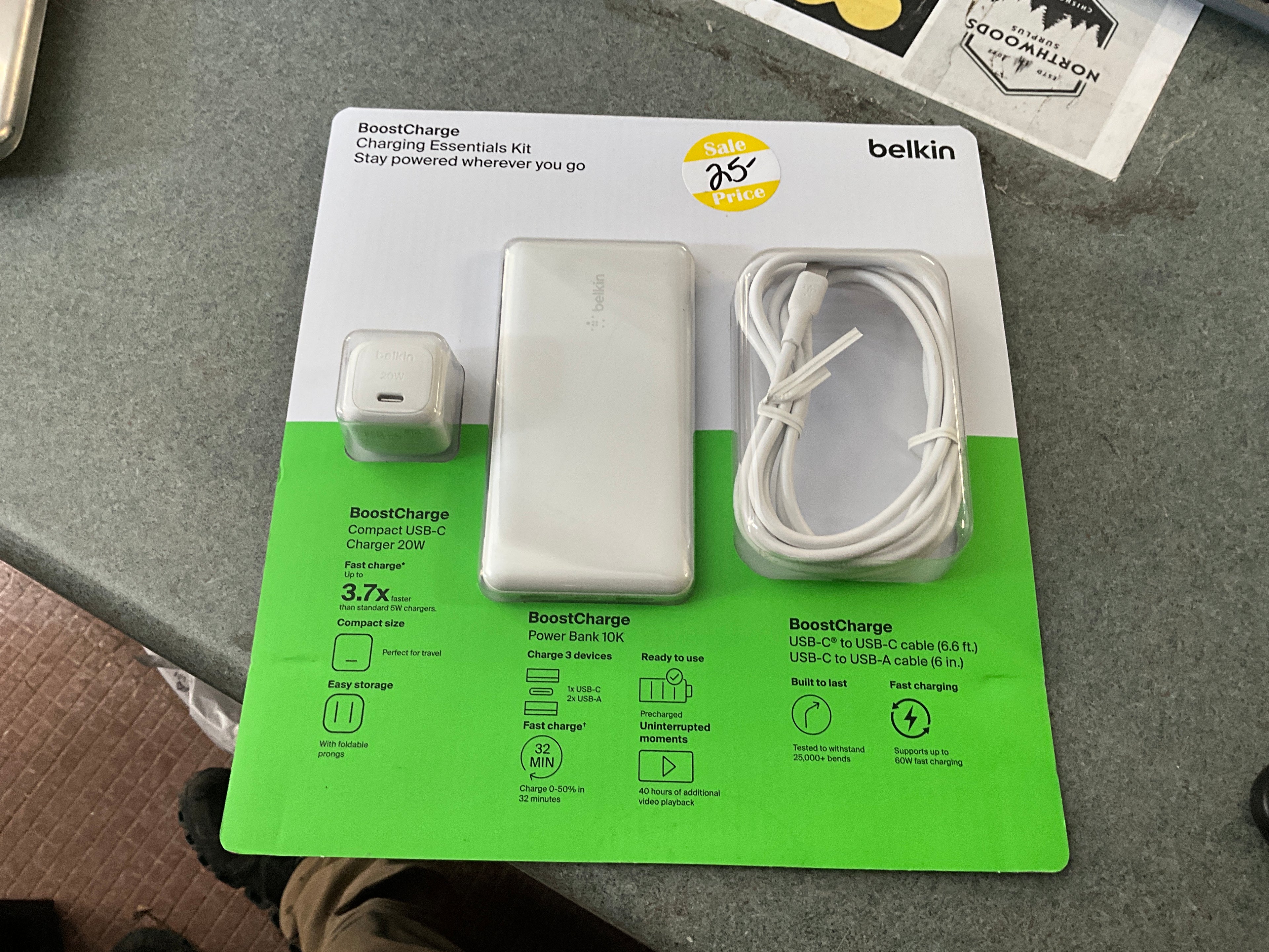 Belkin power bank, power block and charger type-c