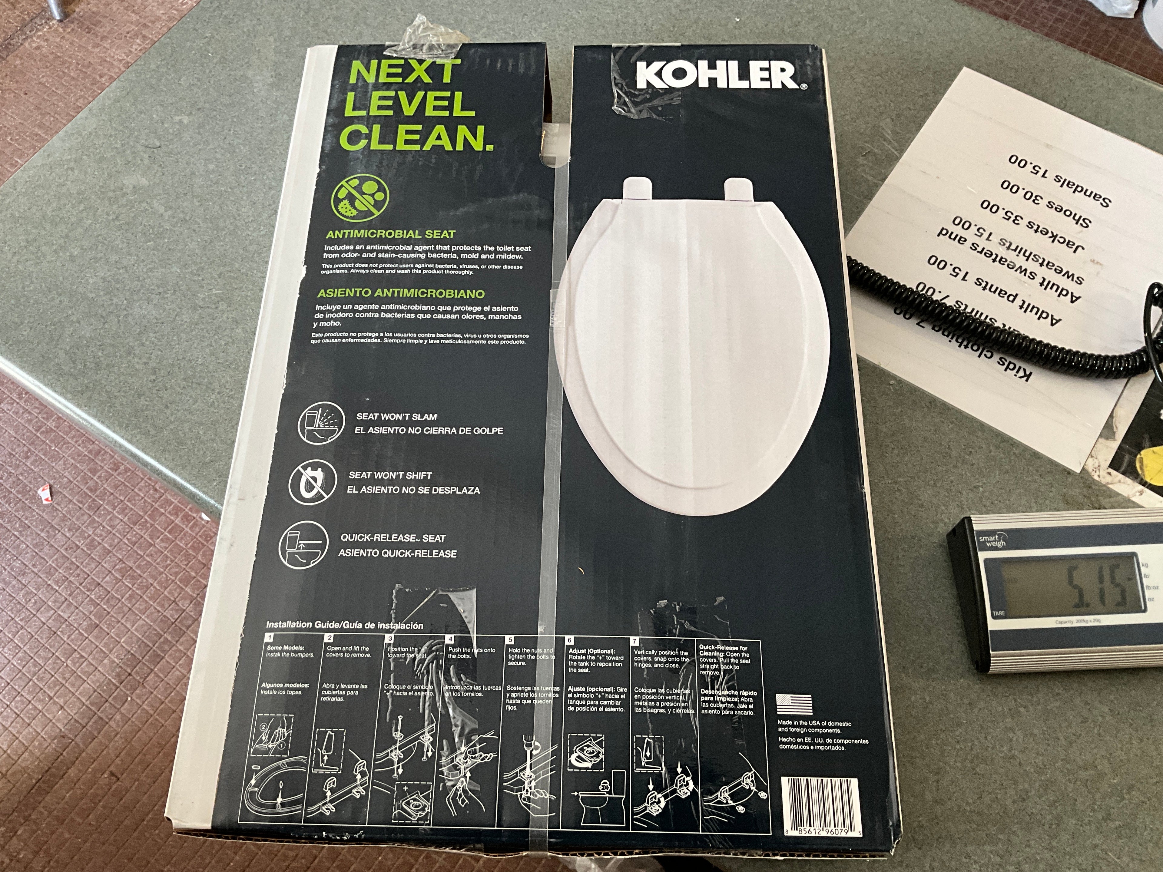 Kohler toilet seat